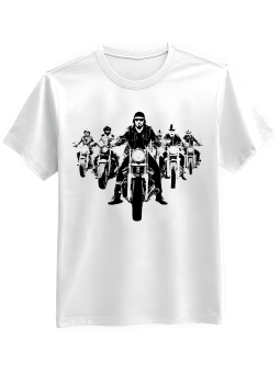 Koszulka Koszulka Męska Moto Gang Biała - Mustang Motoryzacja