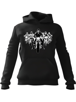 Bluza Męska z kapturem Moto Gang Czarna - Śmieszne gadżety z Nadrukami ?