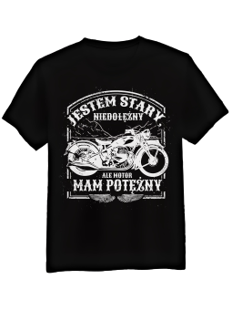 Koszulka Koszulka Męska Jestem Stary Niedołężny Czarna - Mustang Motoryzacja