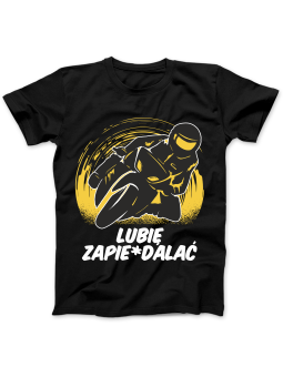 Koszulka Koszulka Damska Lubię Zapie*dalać Czarna - Śmieszne T-Shirty z Nadrukami ?