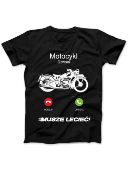 Koszulka Koszulka Damska Motocykl Dzwoni Czarna - Śmieszne T-Shirty z Nadrukami ?