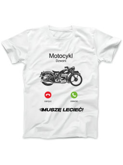 Koszulka Koszulka Damska Motocykl Dzwoni Biała - Śmieszne T-Shirty z Nadrukami ?