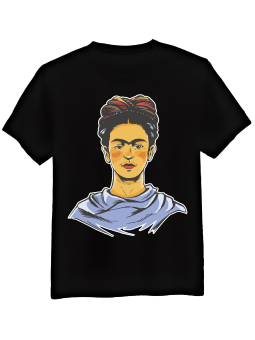 Koszulka Koszulka Męska Portret Frida Kahlo Czarna - Mustang Motoryzacja