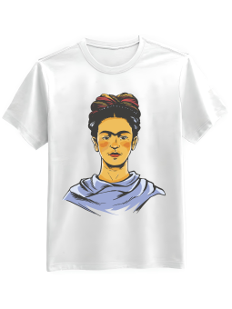 Koszulka Koszulka Męska Portret Frida Kahlo Biała - Mustang Motoryzacja