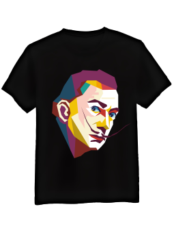 Koszulka Koszulka Męska Salvador Dali Czarna - Mustang Motoryzacja