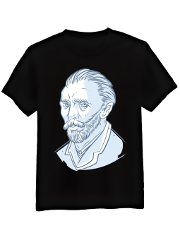 Koszulka Koszulka Męska Van Gogh Portret Czarna - Mustang Motoryzacja