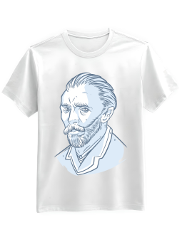 Koszulka Koszulka Męska Van Gogh Portret Biała - Mustang Motoryzacja