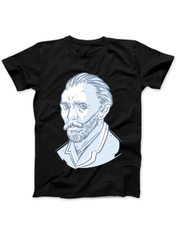 Koszulka Koszulka Damska Van Gogh Portret Czarna - Śmieszne T-Shirty z Nadrukami ?