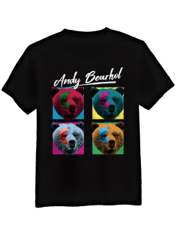 Koszulka Koszulka Męska Andy Bearhol Czarna - Mustang Motoryzacja