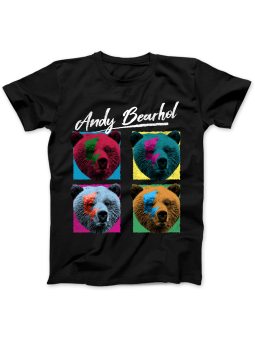 Koszulka Koszulka Damska Andy Bearhol Czarna - Śmieszne T-Shirty z Nadrukami ?