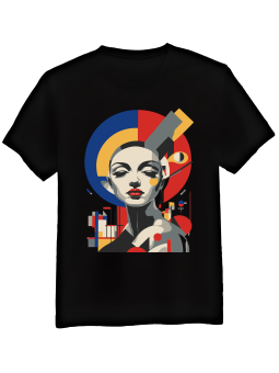 Koszulka Koszulka Męska Bauhaus Woman Czarna - Mustang Motoryzacja