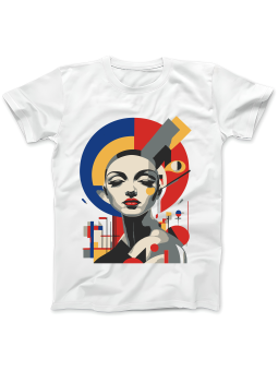 Koszulka Koszulka Damska Bauhaus Woman Biała - Śmieszne T-Shirty z Nadrukami ?
