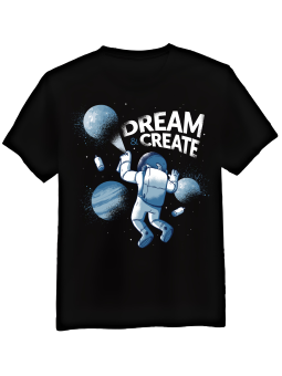 Koszulka Koszulka Męska Dream And Create Czarna - Mustang Motoryzacja