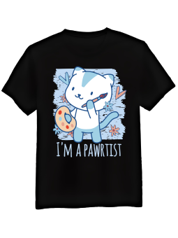 Koszulka Koszulka Męska Kot Pawrtist Czarna - Mustang Motoryzacja