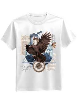 Koszulka Koszulka Męska Kolaż Orzeł Biała - Mustang Motoryzacja