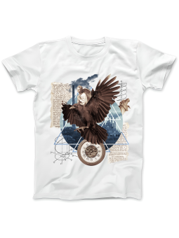 Koszulka Koszulka Damska Kolaż Orzeł Biała - Śmieszne T-Shirty z Nadrukami ?