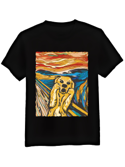 Koszulka Koszulka Męska Munch Krzyk Pies Czarna - Mustang Motoryzacja