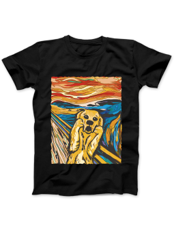 Koszulka Koszulka Damska Munch Krzyk Pies Czarna - Śmieszne T-Shirty z Nadrukami ?