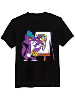 Koszulka Koszulka Męska Salvador Dali Kot Czarna - Mustang Motoryzacja