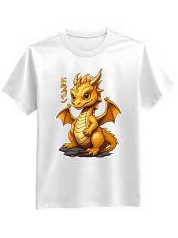 Koszulka Koszulka Męska Chiński Smoczek Biała - Śmieszne T-Shirty z Nadrukami ?