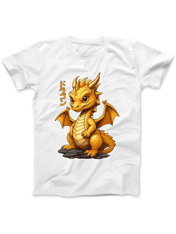 Koszulka Koszulka Damska Chiński Smoczek Biała - Śmieszne T-Shirty z Nadrukami ?