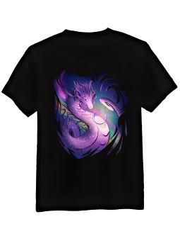 Koszulka Koszulka Męska Magiczny Smok Czarna - Śmieszne T-Shirty z Nadrukami ?