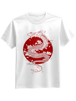 Koszulka Koszulka Męska Smok Cienkopis Biała - Śmieszne T-Shirty z Nadrukami ?