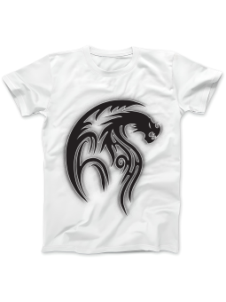 Koszulka Koszulka Damska Smok Tribal Biała - Śmieszne T-Shirty z Nadrukami ?