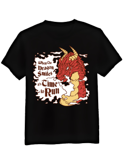 Koszulka Koszulka Męska When Dragon Smiles Czarna - Śmieszne T-Shirty z Nadrukami ?