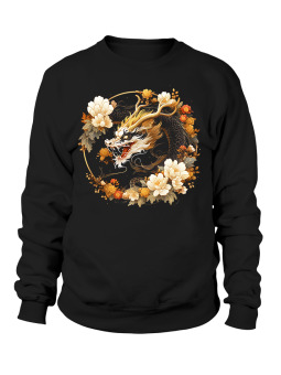 Bluza Damska Smok Kwiaty Okrąg - Śmieszne T-Shirty z Nadrukami ?