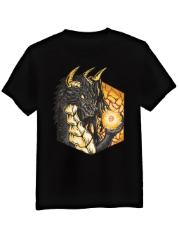 Koszulka Koszulka Męska Smok z Kostką RPG Czarna - Śmieszne T-Shirty z Nadrukami ?