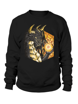 Bluza Męska Smok z Kostką RPG - Śmieszne T-Shirty z Nadrukami ?