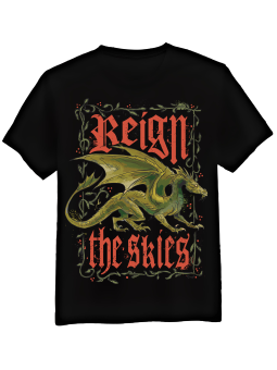 Koszulka Koszulka Męska Reign The Skies Czarna - Śmieszne T-Shirty z Nadrukami ?