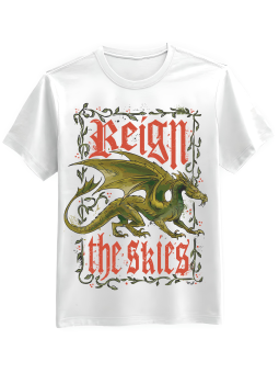 Koszulka Koszulka Męska Reign The Skies Biała - Śmieszne T-Shirty z Nadrukami ?