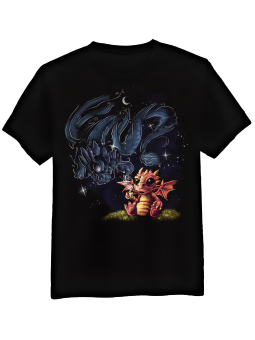 Koszulka Koszulka Męska Smok z Kawą Czarna - Śmieszne T-Shirty z Nadrukami ?