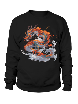 Bluza Damska Smok W Dymie Czarna - Śmieszne T-Shirty z Nadrukami ?