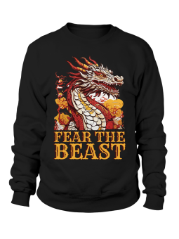 Bluza Męska Fear The Beast - Śmieszne T-Shirty z Nadrukami ?