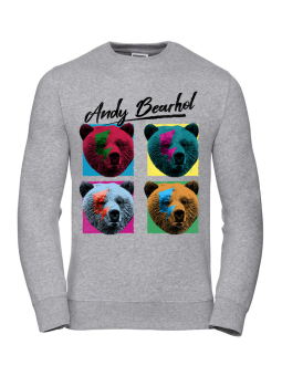 Bluza Męska Andy Bearhol Szara - Śmieszne T-Shirty z Nadrukami ?