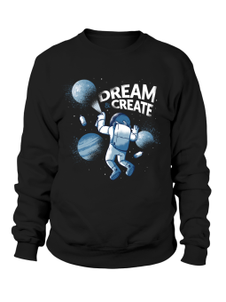 Bluza Męska Dream and Create Czarna - Śmieszne T-Shirty z Nadrukami ?