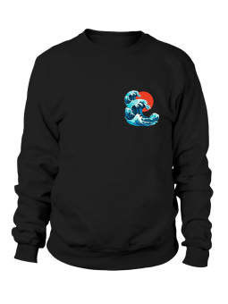 Bluza Męska Hokusai Wielka Fala Nadruk Na Piersi - Śmieszne T-Shirty z Nadrukami ?