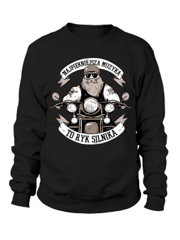 Bluza Męska Motocykl Najpiękniejsza Muzyka - Śmieszne T-Shirty z Nadrukami ?