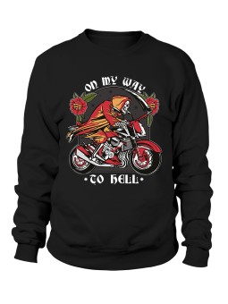 Bluza Męska On My Way To Hell - Śmieszne T-Shirty z Nadrukami ?