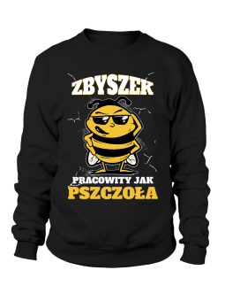 Bluza Męska Pracowity Jak Pszczoła [WYBIERZ IMIĘ] - Śmieszne T-Shirty z Nadrukami ?