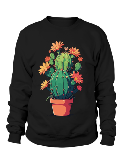 Bluza Męska Kwitnący Kaktus - Śmieszne T-Shirty z Nadrukami ?