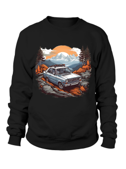 Bluza Męska Samochód w Górach - Śmieszne T-Shirty z Nadrukami ?