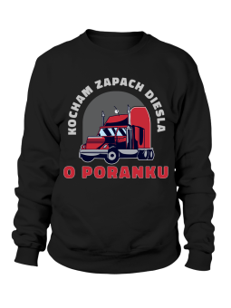 Bluza Męska Kocham Zapach Diesla O Poranku - Śmieszne T-Shirty z Nadrukami ?