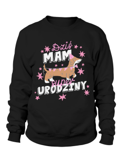 Bluza Damska Jamnik Dziś Mam Urodziny - Śmieszne T-Shirty z Nadrukami ?