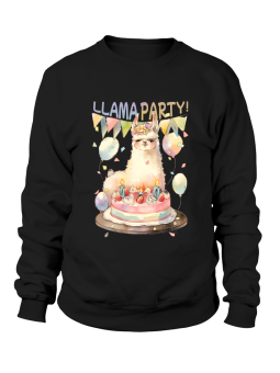 Bluza Męska Llama Party Czarna - Śmieszne T-Shirty z Nadrukami ?