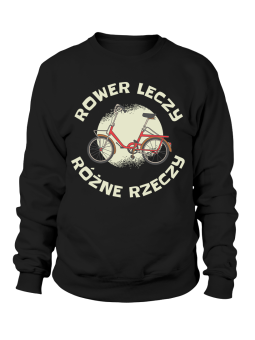 Bluza Męska Rower Leczy Różne Rzeczy - Śmieszne T-Shirty z Nadrukami ?