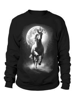 Bluza Damska Galopujący Jednorożec Czarna - Śmieszne T-Shirty z Nadrukami ?